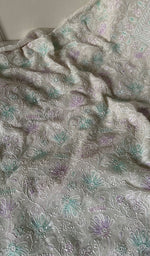 Load image into Gallery viewer, Women's Lakhnavi Handcrafted Pure Silk Georgette Chikankari Kurta And Dupatta Set- HONC0241831