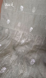 Load image into Gallery viewer, Women's Lakhnavi Handcrafted Mul Chanderi Unstitched Chikankari Full Suit Material - HONC0363740