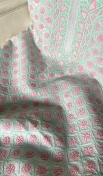 Load image into Gallery viewer, Misba Women's Lakhnavi Handcrafted Unstitched Cotton Chikankari Suit Material - HONC0291812