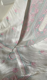 将图像加载到图库查看器中, Women's Lakhnavi Handcrafted Mul Chanderi Semi - Stitched Kurta And Dupatta Set - HONC0271138