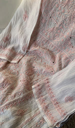 将图像加载到图库查看器中, Women's Lakhnavi Handcrafted Mul Chanderi Semi -stitched Kurta And Dupatta Set - HONC0271879