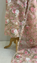 将图像加载到图库查看器中, Disha Women's Lakhnavi Handcrafted Organza Chikankari Unstitched Kurta And Dupatta Set - HONC0201433