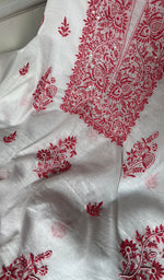 将图像加载到图库查看器中, Women's Lakhnavi Handcrafted Mul Chanderi Unstitched Kurta And Dupatta Set - HONC0278140