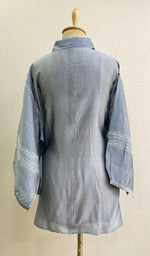 Load image into Gallery viewer, Fiza Women's Lakhnavi Handcrafted Chanderi Silk Semi- Stiched Chikankari Top - HONC0191707