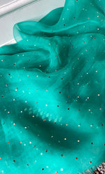 将图像加载到图库查看器中, Alfia Women's Lakhnavi Handcrafted Pure Organza Chikankari Unstitched Kurta And Dupatta Set- HONC0326789