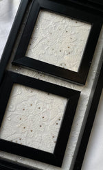 将图像加载到图库查看器中, Handcrafted Chikankari Tray with Two Coasters – Wooden Frame - HONC0269376