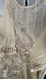 Load image into Gallery viewer, Women's Lakhnavi Handcrafted Mul Chanderi Semi - Stitched Anarkali And Dupatta Set - HONC0339440