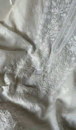 Load image into Gallery viewer, Women's Lakhnavi Handcrafted Maheshwari Mul Chanderi Unstitched Kurta And Dupatta Set - HONC0282227