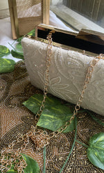 Load image into Gallery viewer, Chikankari Embroidered Clutch - HONC0313587