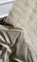 将图像加载到图库查看器中, Lucknowi Handcrafted Cotton Chikankari Unstitched Men's Kurta Fabric - HONC0306857