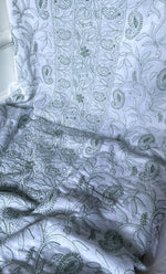 将图像加载到图库查看器中, Women's Lakhnavi Handcrafted Cotton Chikankari Unstitched Kurti Fabric - HONC0318054