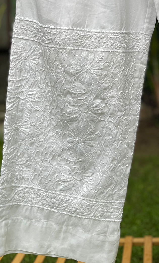 Women's Lakhnavi Handcrafted Cotton Chikankari Palazzo - HONC0254873