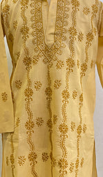 Load image into Gallery viewer, Men's Lucknowi Handcrafted Cotton Chikankari Kurta - NCO53227