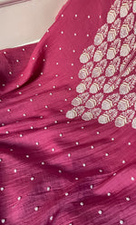 Load image into Gallery viewer, Jazba Women's Lakhnavi Handcrafted Mul Chanderi UnStitched Kurta And Dupatta Set - HONC0318608