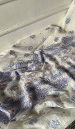 将图像加载到图库查看器中, Women's Lakhnavi Handcrafted Mul Chanderi Unstitched Kurta And Dupatta Set - HONC0365506