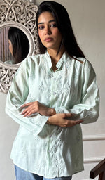 Load image into Gallery viewer, Bhumika Women's Lakhnavi Handcrafted Cotton Chikankari Top - HONC0346340