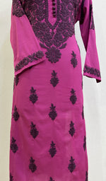 Load image into Gallery viewer, Women's Lucknowi Handcrafted Modal Cotton Chikankari Kurti - HONC0230374
