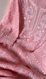 将图像加载到图库查看器中, Laiba Women's Lakhnavi Handcrafted Mul Chanderi Semi - Stitched Anarkali And Dupatta Set - HONC0275208