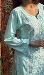 Load image into Gallery viewer, Iqra Women's Lucknowi Handcrafted Cotton Chikankari Kurti - HONC0164375