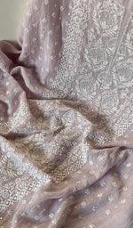 将图像加载到图库查看器中, Women's Lakhnavi Handcrafted Mul Chanderi Kurta And Dupatta Set - HONC0288983