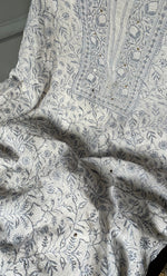 Load image into Gallery viewer, Women's Lakhnavi Handcrafted Mul Chanderi Unstitched Kurta And Dupatta Set- HONC0278931