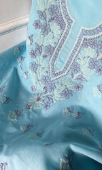 Load image into Gallery viewer, Women's Lakhnavi Handcrafted Unstitched Cotton Chikankari Suit Material - HONC0321793