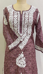 将图像加载到图库查看器中, Aisha Women's Lucknowi Handcrafted Muslin Chikankari Kurti - HONC0174529