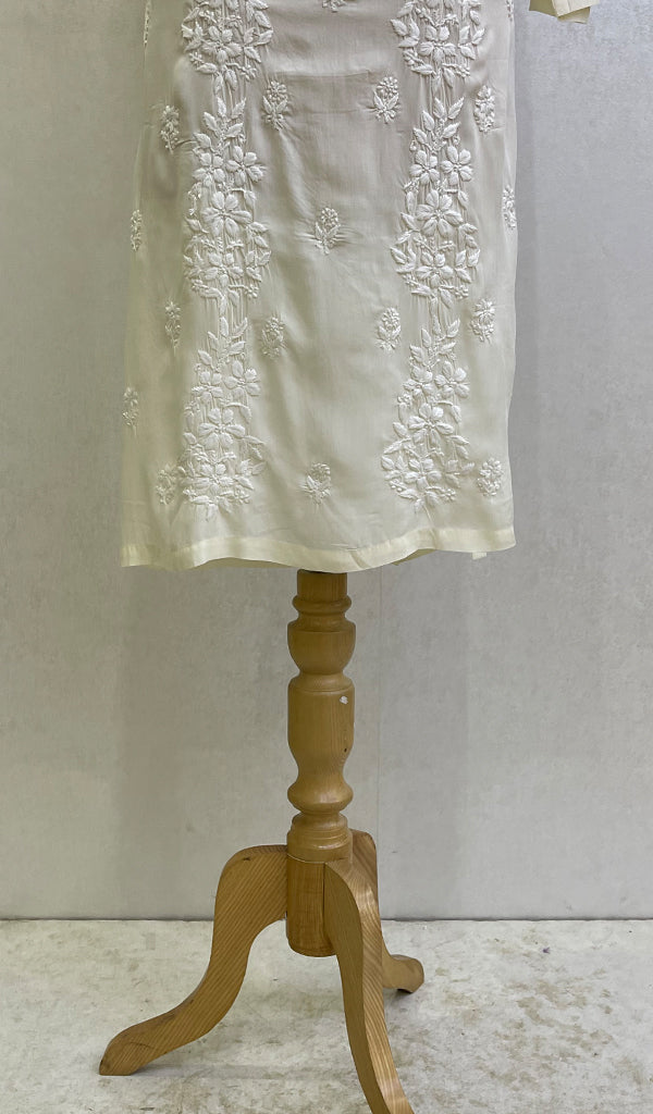 Anum Women's Lucknowi Handcrafted Modal Cotton Chikankari Kurti - HONC0168186