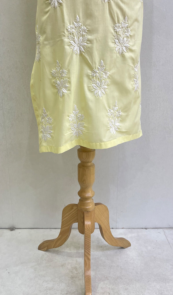 Aarzu Women's Lucknowi Handcrafted Cotton Chikankari Kurti- HONC0138278