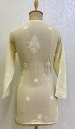 将图像加载到图库查看器中, Samira Women's Lucknowi Handcrafted Cotton Chikankari Top - HONC0165187