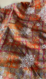 将图像加载到图库查看器中, Women's Lakhnavi Handcrafted Cotton Chikankari Kurta And Kurta Dupatta Set - HONC0264800
