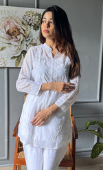 Load image into Gallery viewer, Rashida Women's Lakhnavi Handcrafted Muslin Chikankari Kurta And Pant Set - HONC0300502