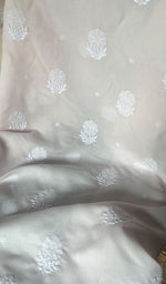 将图像加载到图库查看器中, Women's Lakhnavi Handcrafted Cotton Chikankari Unstitched Kurti Fabric - HONC0241714