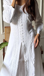 Load image into Gallery viewer, Women's Lucknowi Handcrafted Modal Cotton Chikankari Kurti - HONC0272662