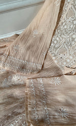 将图像加载到图库查看器中, Women's Lakhnavi Handcrafted Mul Chanderi Semi - Stitched Kurta And Dupatta Set - HONC0284707
