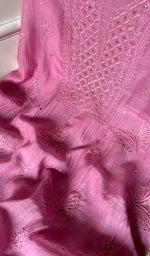 将图像加载到图库查看器中, Women's Lakhnavi Handcrafted Mul Chanderi Chikankari Full Suit Material - HONC0282292
