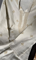 Load image into Gallery viewer, Men's Lucknowi Handcrafted Cotton Chikankari Kurta - HONC0298854