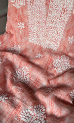 Load image into Gallery viewer, Women's Lakhnavi Handcrafted Cotton Chikankari Kurta And Kurta Dupatta Set - HONC0312684