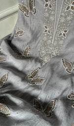 Load image into Gallery viewer, Women's Lakhnavi Handcrafted Mul Chanderi Kurta And Dupatta Set - HONC0295624