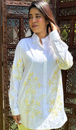 Load image into Gallery viewer, Women's Lakhnavi Handcrafted Cotton Chikankari Top - HONC0282059