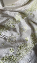 将图像加载到图库查看器中, Women's Lakhnavi Handcrafted Mul Chanderi Semi - Stitched Kurta And Dupatta Set - HONC0271139