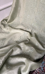 将图像加载到图库查看器中, Women's Lucknowi Handcrafted Chanderi Silk Chikankari Full Suit Material - HONC0322746