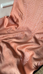将图像加载到图库查看器中, Women's Lucknowi Handcrafted Chanderi Silk Chikankari Suit Material - HONC0265288
