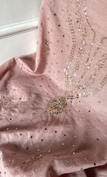 Load image into Gallery viewer, Women's Lakhnavi Handcrafted Mul Chanderi Unstitched Kurta And Dupatta Set - HONC0289416