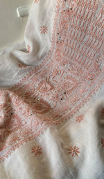 将图像加载到图库查看器中, Women's Lakhnavi Handcrafted Maheshwari Mul Chanderi Unstitched Kurta And Dupatta Set - HONC0271880