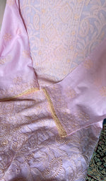 Load image into Gallery viewer, Hiba Women's Lakhnavi Handcrafted Semi- stitched Cotton Chikankari Suit Material - HONC0348830