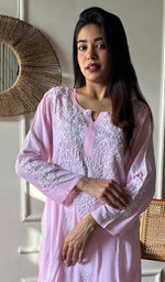 Load image into Gallery viewer, Reet Women's Lucknowi Handcrafted Cotton Chikankari Kurti - HONC0212049