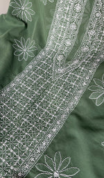 将图像加载到图库查看器中, Hera Women's Lakhnavi Handcrafted Cotton Chikankari Suit Material - HONC275057