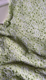 将图像加载到图库查看器中, Women's Lucknowi Handcrafted Faux-Georgette Chikankari Suit Material - HONC0263422