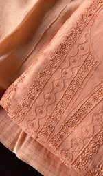 Load image into Gallery viewer, Women's Lakhnavi Handcrafted Mul Chanderi Semi - Stitched Kurta And Dupatta Set - HONC0226783